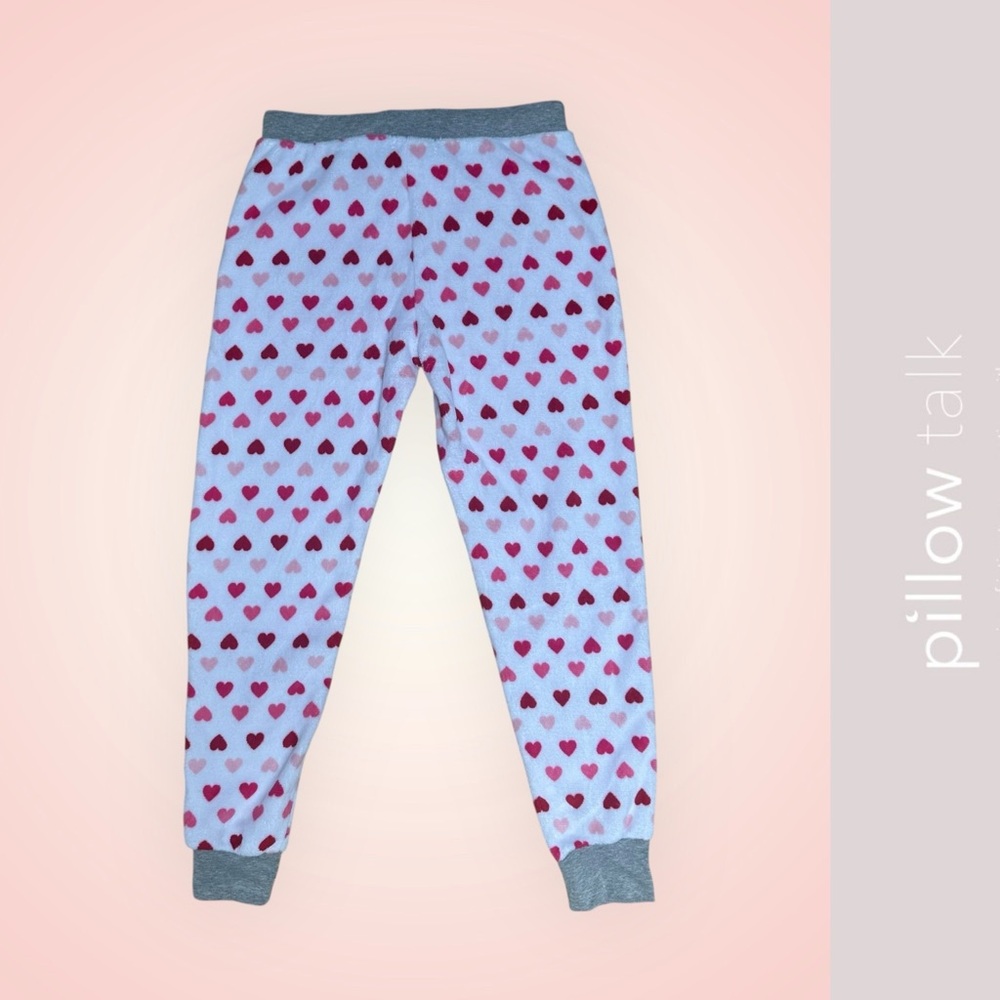 Pillow Talk Hearts Fleece Pajama Bottoms, Size XL, MSRP $25 - Picture 2 of 5